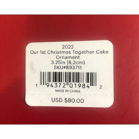 Lenox Our First Christmas Together 2022 Ornament - Picture 3 of 5